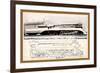 Train Drawing and Photo, c.1944-null-Framed Art Print