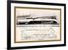 Train Drawing and Photo, c.1944-null-Framed Art Print