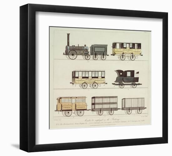 Train Drawings-null-Framed Art Print