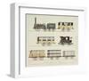 Train Drawings-null-Framed Art Print