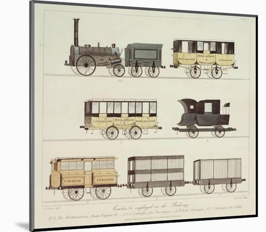 Train Drawings-null-Mounted Art Print