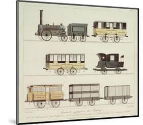 Train Drawings-null-Mounted Art Print