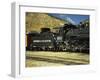 Train Driver and Engine of the Durango and Silverton Passenger Steam Train, Colorado, USA-Gavin Hellier-Framed Photographic Print