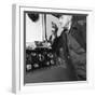 Train Driver on an Intercom, South Yorkshire, 1964-Michael Walters-Framed Photographic Print