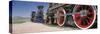 Train Engine on a Railroad Track, Golden Spike National Historic Site, Utah, USA-null-Stretched Canvas