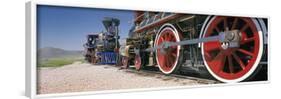 Train Engine on a Railroad Track, Golden Spike National Historic Site, Utah, USA-null-Framed Photographic Print