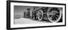 Train engine on a railroad track, Golden Spike National Historic Site, Utah, USA-Panoramic Images-Framed Photographic Print