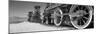 Train engine on a railroad track, Golden Spike National Historic Site, Utah, USA-Panoramic Images-Mounted Photographic Print