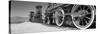 Train engine on a railroad track, Golden Spike National Historic Site, Utah, USA-Panoramic Images-Stretched Canvas