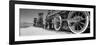 Train engine on a railroad track, Golden Spike National Historic Site, Utah, USA-Panoramic Images-Framed Photographic Print