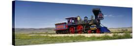 Train Engine on a Railroad Track, Jupiter, Golden Spike National Historic Site, Utah, USA-null-Stretched Canvas