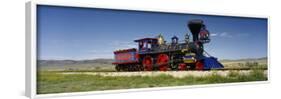 Train Engine on a Railroad Track, Jupiter, Golden Spike National Historic Site, Utah, USA-null-Framed Photographic Print