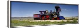 Train Engine on a Railroad Track, Jupiter, Golden Spike National Historic Site, Utah, USA-null-Framed Photographic Print