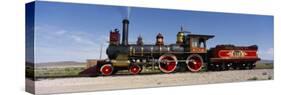 Train Engine on a Railroad Track, Locomotive 119, Golden Spike National Historic Site, Utah, USA-null-Stretched Canvas