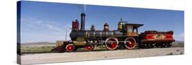 Train Engine on a Railroad Track, Locomotive 119, Golden Spike National Historic Site, Utah, USA-null-Stretched Canvas