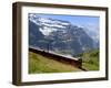 Train for Jungfraujoch, Kleine Scheidegg, Bernese Oberland, Swiss Alps, Switzerland, Europe-Richardson Peter-Framed Photographic Print