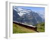 Train for Jungfraujoch, Kleine Scheidegg, Bernese Oberland, Swiss Alps, Switzerland, Europe-Richardson Peter-Framed Photographic Print