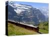 Train for Jungfraujoch, Kleine Scheidegg, Bernese Oberland, Swiss Alps, Switzerland, Europe-Richardson Peter-Stretched Canvas