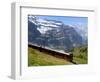 Train for Jungfraujoch, Kleine Scheidegg, Bernese Oberland, Swiss Alps, Switzerland, Europe-Richardson Peter-Framed Photographic Print