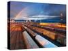 Train Freight Transportation Platform-TTstudio-Stretched Canvas