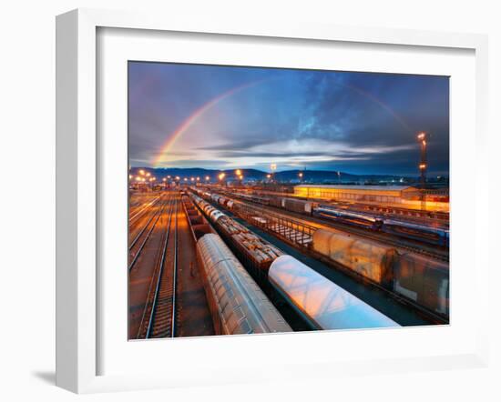 Train Freight Transportation Platform-TTstudio-Framed Photographic Print