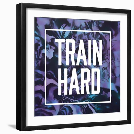 Train Hard-Swedish Marble-Framed Art Print