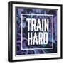 Train Hard-Swedish Marble-Framed Art Print