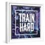 Train Hard-Swedish Marble-Framed Art Print