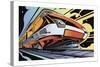 Train-High Speed-David Chestnutt-Stretched Canvas