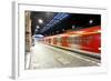Train Im Motion Enters the Station-Jorg Hackemann-Framed Photographic Print
