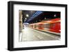 Train Im Motion Enters the Station-Jorg Hackemann-Framed Photographic Print