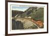 Train in Glacier Park, Montana-null-Framed Art Print