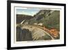 Train in Glacier Park, Montana-null-Framed Art Print