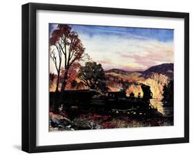 Train in the Country-Sheldon Pennoyer-Framed Giclee Print