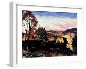 Train in the Country-Sheldon Pennoyer-Framed Giclee Print