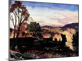 Train in the Country-Sheldon Pennoyer-Mounted Giclee Print