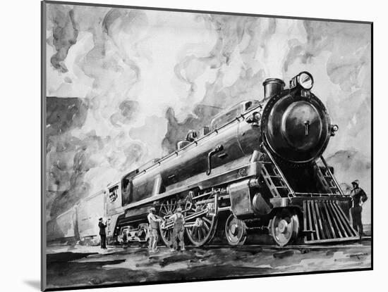 Train in the Night 2-Otto Kuhler-Mounted Giclee Print