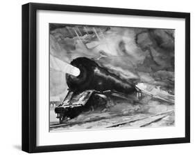 Train in the Night-Otto Kuhler-Framed Giclee Print