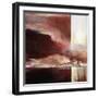 Train in the Rosy Sky-Terri Burris-Framed Art Print