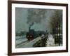 Train in the Snow, 1875-Claude Monet-Framed Giclee Print