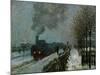 Train in the Snow, 1875-Claude Monet-Mounted Giclee Print