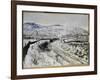 Train in the Snow at Argenteuil-Claude Monet-Framed Giclee Print