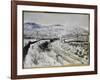 Train in the Snow at Argenteuil-Claude Monet-Framed Giclee Print