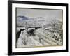 Train in the Snow at Argenteuil-Claude Monet-Framed Giclee Print