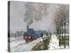 Train in the Snow or the Locomotive, 1875-Claude Monet-Stretched Canvas