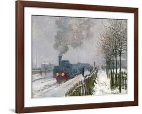 Train in the Snow or the Locomotive, 1875-Claude Monet-Framed Giclee Print