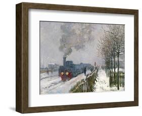 Train in the Snow or the Locomotive, 1875-Claude Monet-Framed Giclee Print