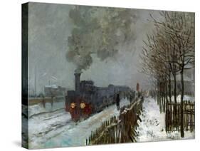 Train in the Snow-Claude Monet-Stretched Canvas