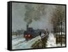 Train in the Snow-Claude Monet-Framed Stretched Canvas