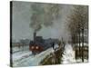 Train in the Snow-Claude Monet-Stretched Canvas